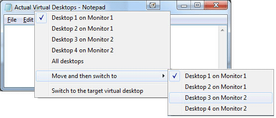 Actual Virtual Desktops Screenshot